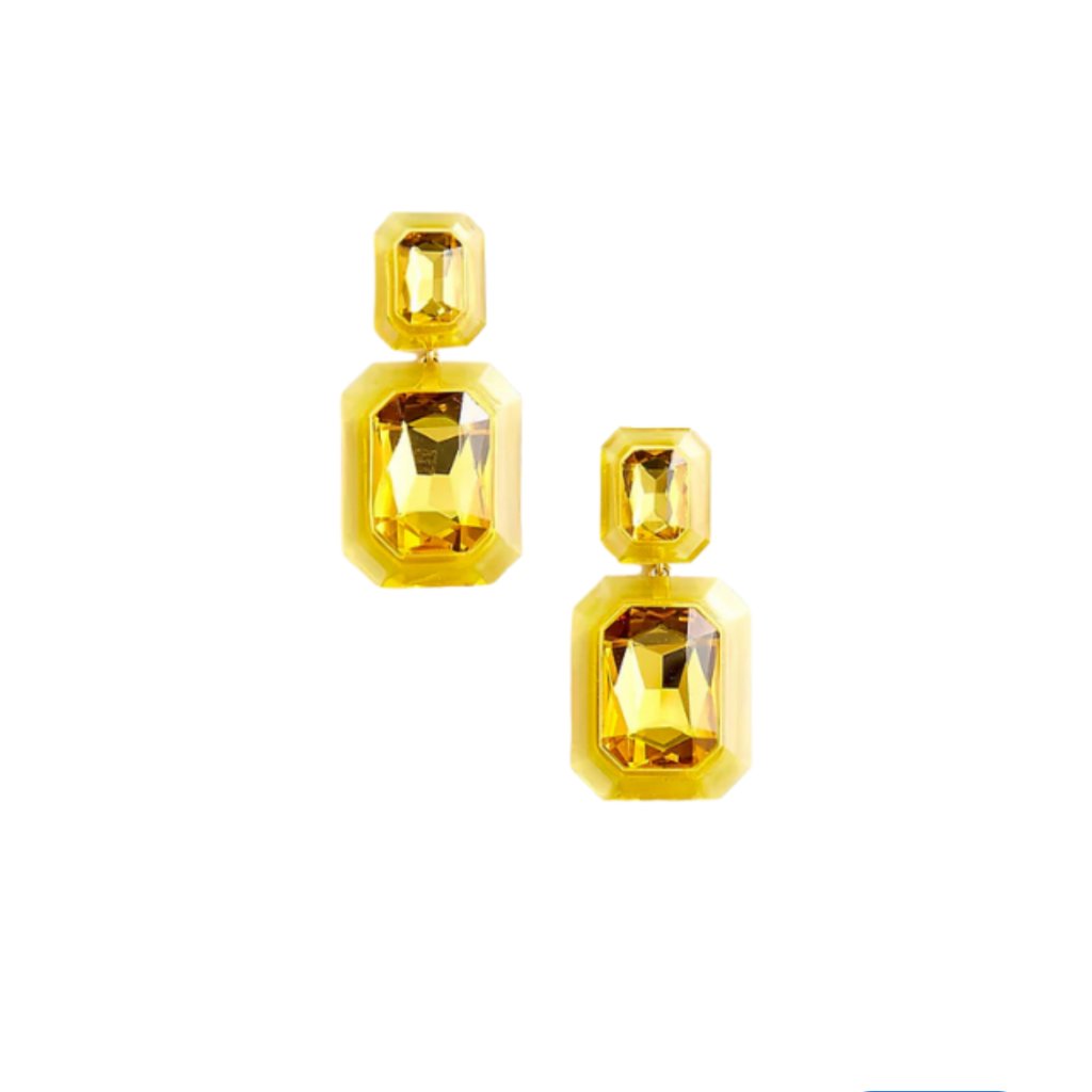 Nwt JCrew Oversized Jeweled Crystal Earrings In Goldtone Bs776 70 Retail 35$